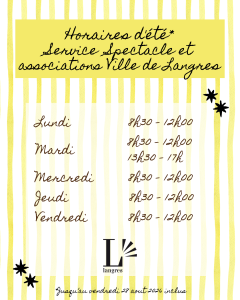 Service spectacles et asso' : passage aux heures d'été